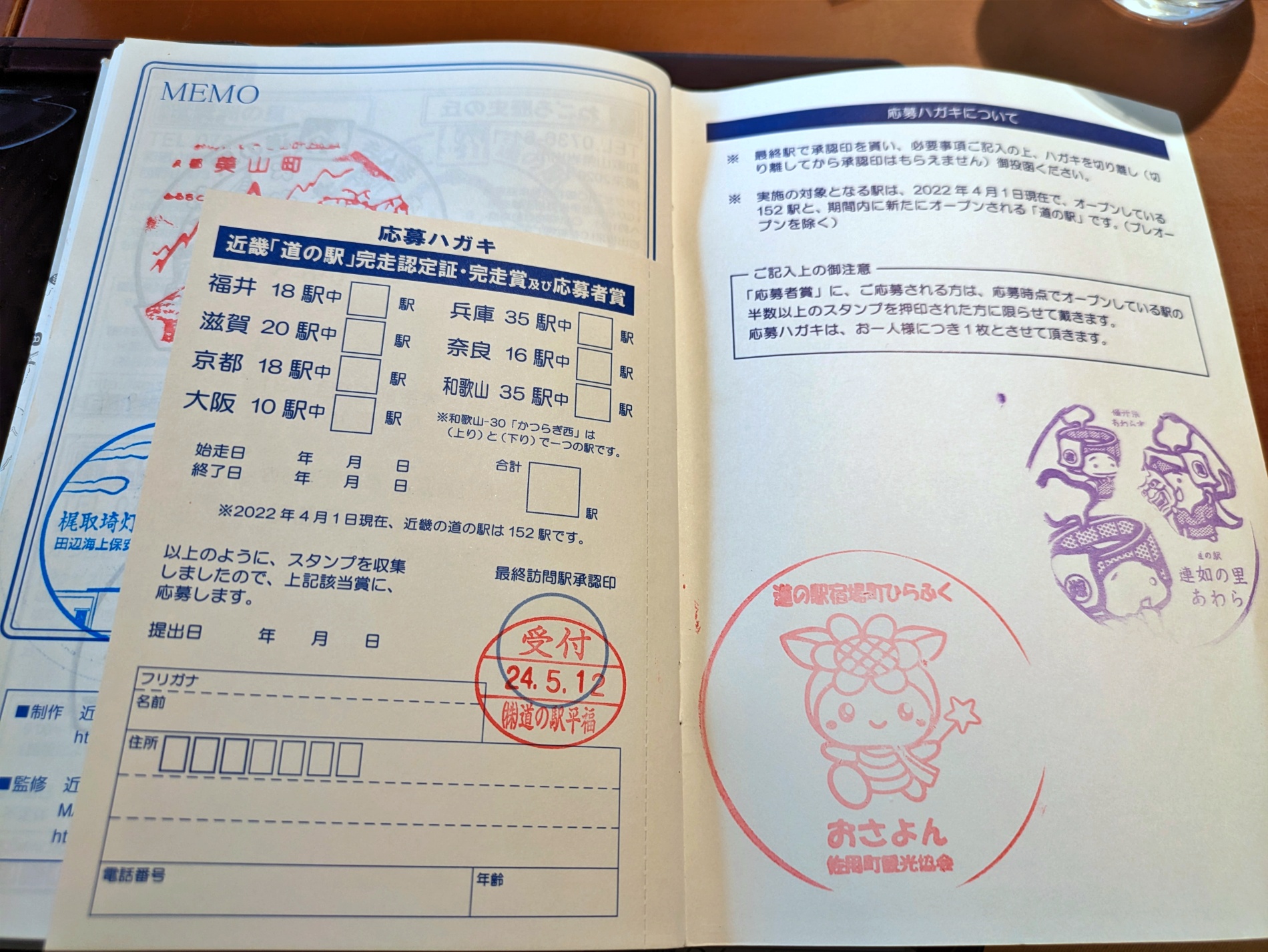 近畿道の駅スタンプラリー完走！ - 近畿 道の駅NAVI